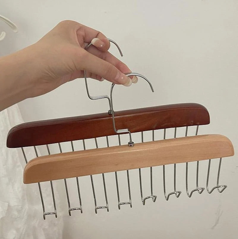 Coat Rack Stainless Steel Non-Slip Hooks 10 Garment Capacity