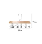 Coat Rack Stainless Steel Non-Slip Hooks 10 Garment Capacity
