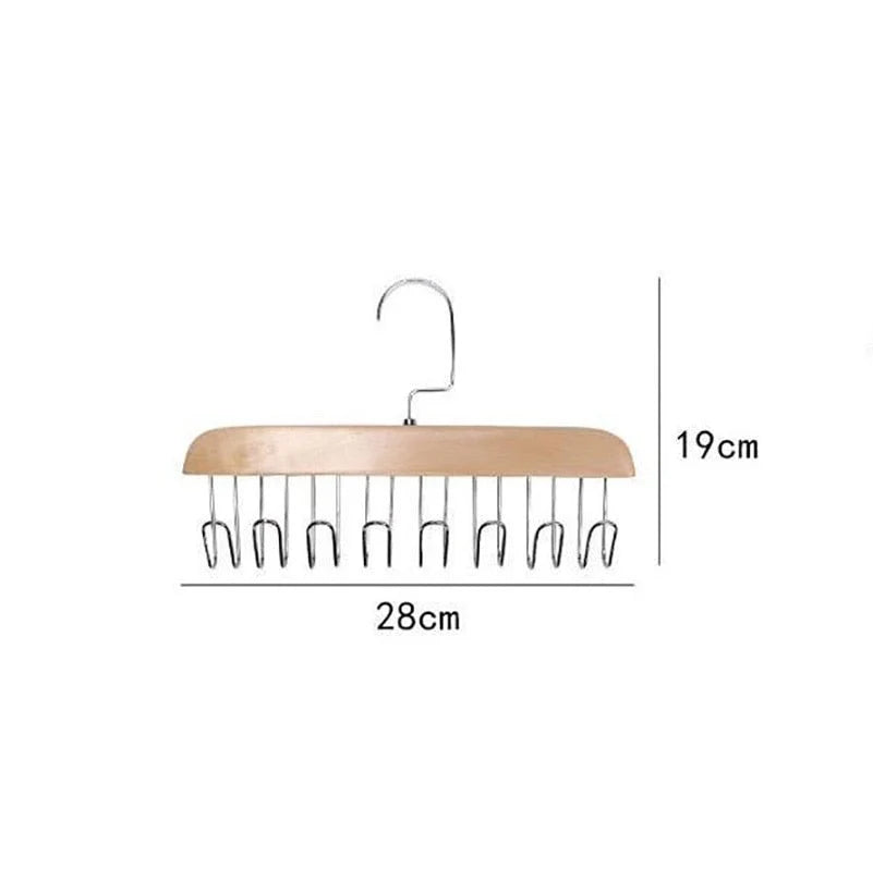 Coat Rack Stainless Steel Non-Slip Hooks 10 Garment Capacity