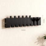 Coat Rack Wall-Mounted Beech Wood 3–12 Hooks