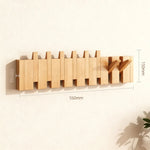 Coat Rack Wall-Mounted Beech Wood 3–12 Hooks