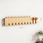 Coat Rack Wall-Mounted Beech Wood 3–12 Hooks