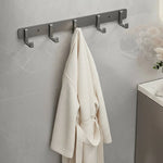 Coat Rack Wall-Mounted Metal Multiple Hooks Space-Saving