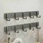 Coat Rack Wall-Mounted Metal Multiple Hooks Space-Saving