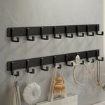 Coat Rack Wall-Mounted Metal Multiple Hooks Space-Saving