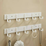 Coat Rack Wall-Mounted Metal Multiple Hooks Space-Saving