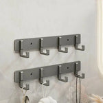 Coat Rack Wall-Mounted Metal Multiple Hooks Space-Saving