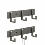 Coat Rack Wall-Mounted Metal Multiple Hooks Space-Saving