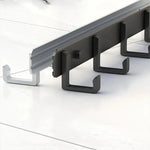 Coat Rack Wall-Mounted Metal Multiple Hooks Space-Saving