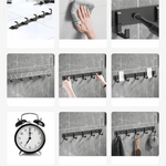 Coat Rack Wall-Mounted Metal Multiple Hooks Space-Saving
