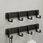 Coat Rack Wall-Mounted Metal Multiple Hooks Space-Saving