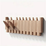 Coat Rack Wooden Fold-Away Hooks Wall-Mounted