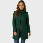 Coat Tailored Fit Button Closure Warm Fabric