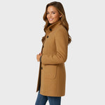 Coat Tailored Fit Button Closure Warm Fabric