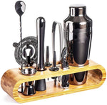 Cocktail Bar Tool Set Stainless Steel 10-Piece With Storage Stand