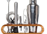 Cocktail Bar Tool Set Stainless Steel 10-Piece With Storage Stand