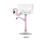 Cocktail Glass Flamingo Stem Clear Glass