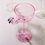 Cocktail Glass Flamingo Stem Clear Glass