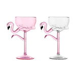 Cocktail Glass Flamingo Stem Clear Glass
