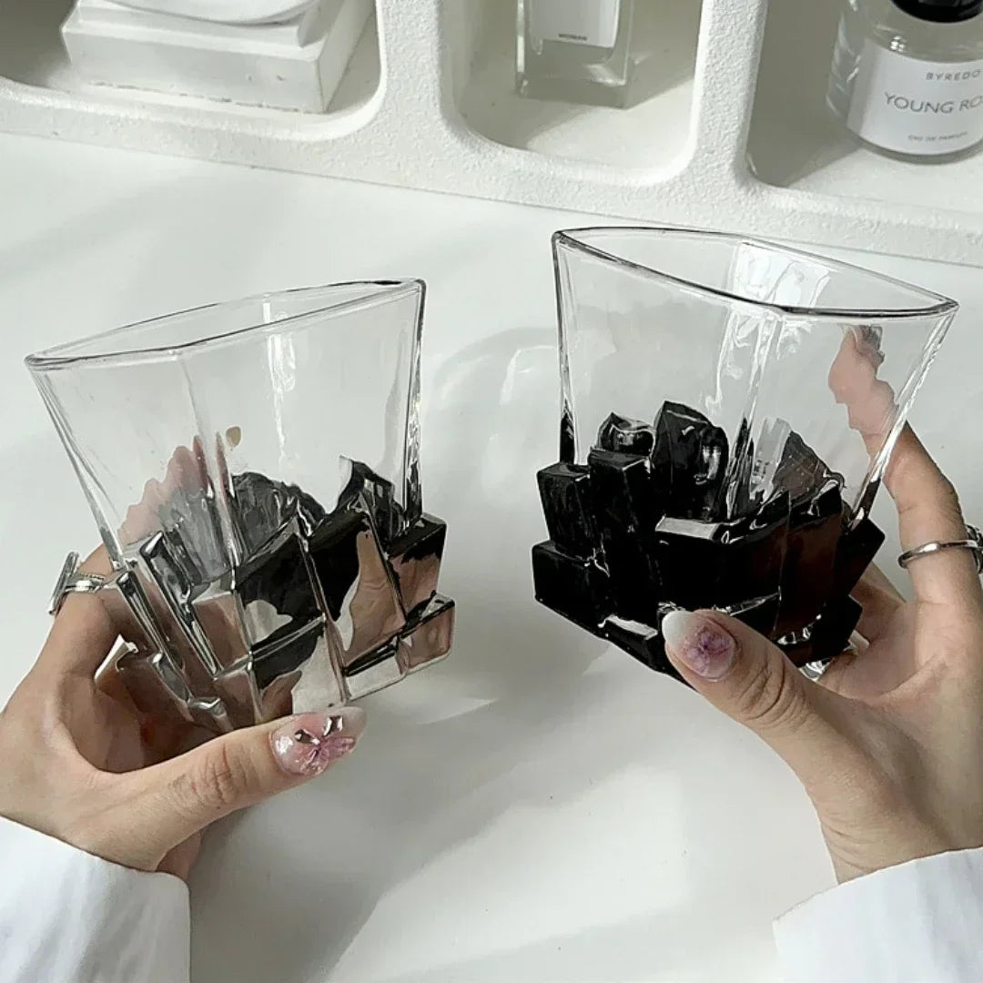 Cocktail Glass Geometric Weighted Base 10.1 Oz