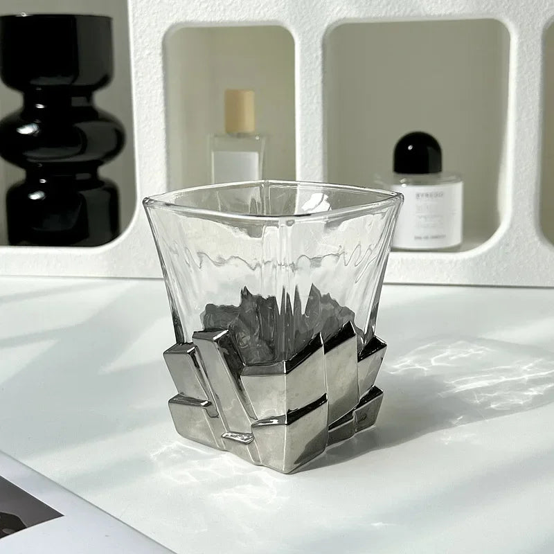 Cocktail Glass Geometric Weighted Base 10.1 Oz
