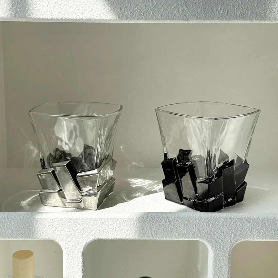 Cocktail Glass Geometric Weighted Base 10.1 Oz
