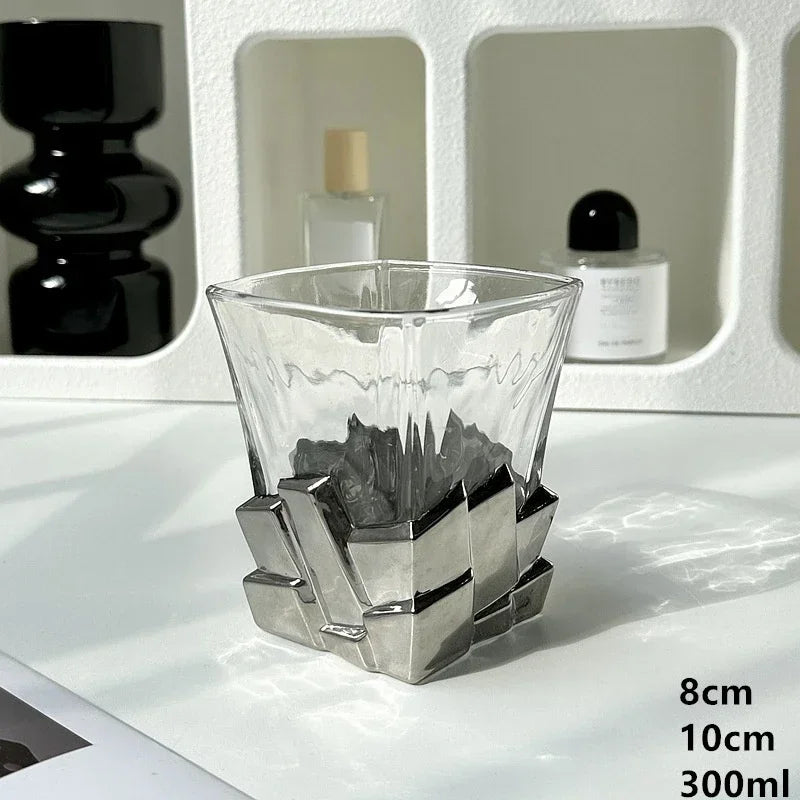 Cocktail Glass Geometric Weighted Base 10.1 Oz