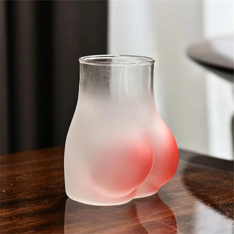 Cocktail Glass Sculpted Design Pink Gradient