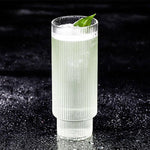 Cocktail Glass Striped Lead-Free Glass