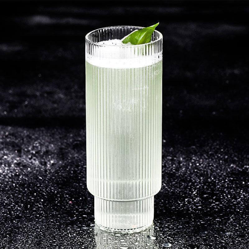 Cocktail Glass Striped Lead-Free Glass