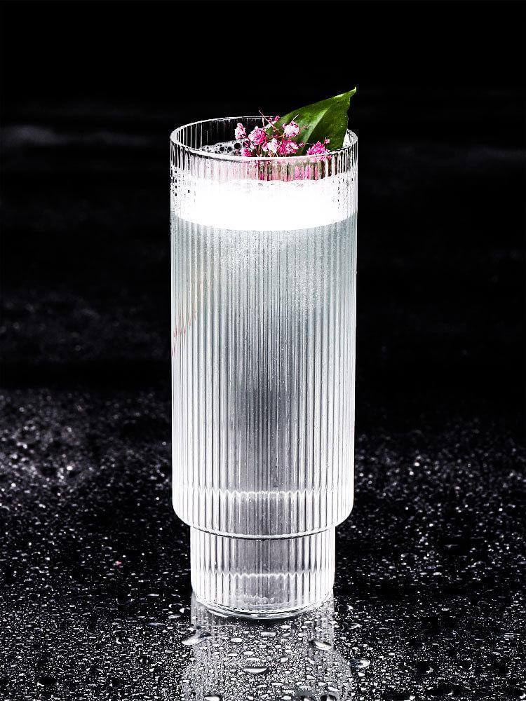 Cocktail Glass Striped Lead-Free Glass