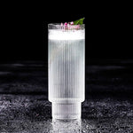 Cocktail Glass Striped Lead-Free Glass