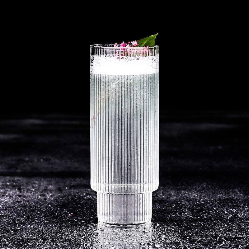 Cocktail Glass Striped Lead-Free Glass