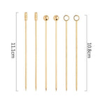 Cocktail Picks Stainless Steel Set of 6