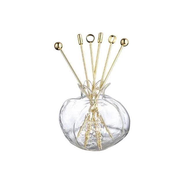 Cocktail Picks Stainless Steel Set of 6