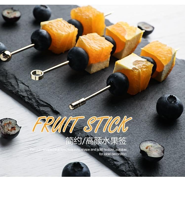 Cocktail Picks Stainless Steel Set of 6
