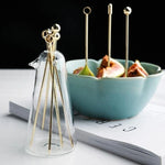 Cocktail Picks Stainless Steel Set of 6