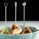 Cocktail Picks Stainless Steel Set of 6