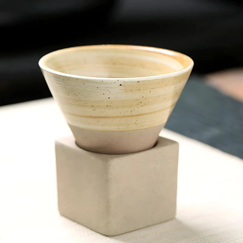 Coffee Cup Set Ceramic 3.4 Oz With Holder