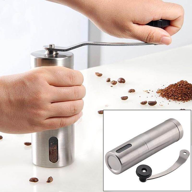 Coffee Grinder Wooden Hand Crank Adjustable Grind