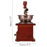 Coffee Grinder Wooden Hand Crank Adjustable Grind