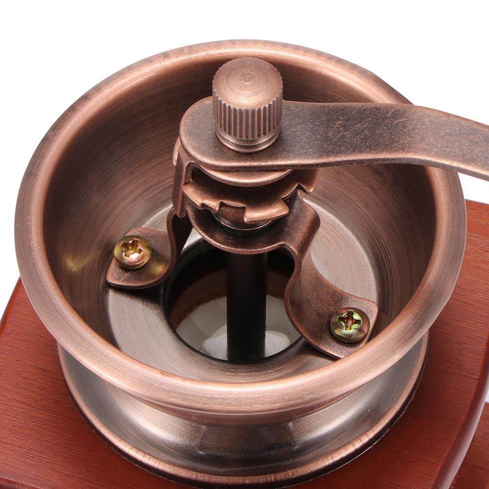 Coffee Grinder Wooden Hand Crank Adjustable Grind