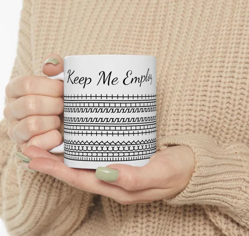 Coffee Mug Censored Design Ceramic 350 mL