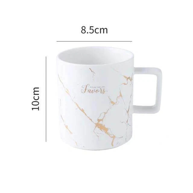 Coffee Mug Ceramic With Lid & Spoon