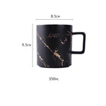 Coffee Mug Ceramic With Lid & Spoon