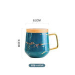 Coffee Mug Ceramic With Lid & Spoon