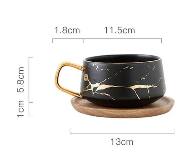 Coffee Mug Ceramic With Lid & Spoon