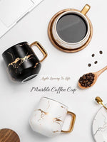 Coffee Mug Ceramic With Lid & Spoon