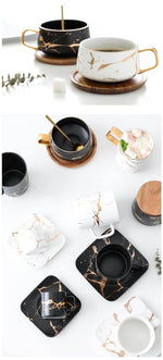 Coffee Mug Ceramic With Lid & Spoon
