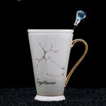 Coffee Mug Ceramic Zodiac Design Spoon Included